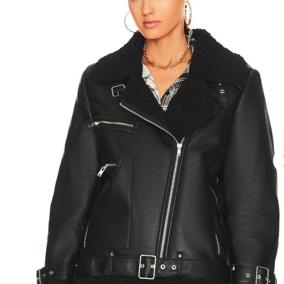 Steve Madden Women's Quinn Faux Leather Lined Moto Jacket Small NWOT - Picture 8 of 8